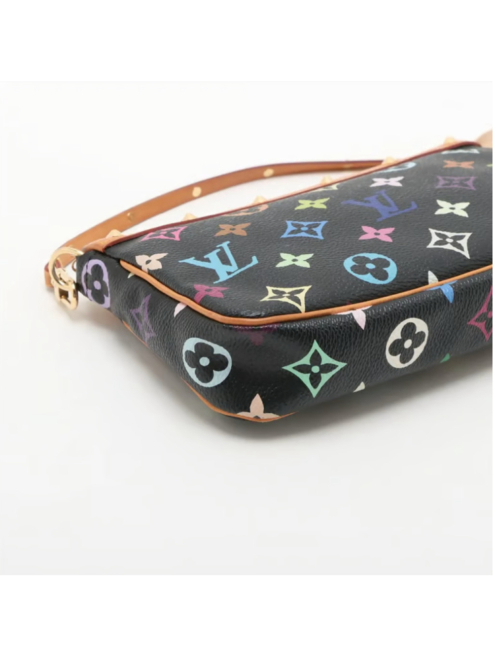Louis Vuitton Murakami Black Multicolor Pochette Accessories EXCELLENT - Picture 6 of 10